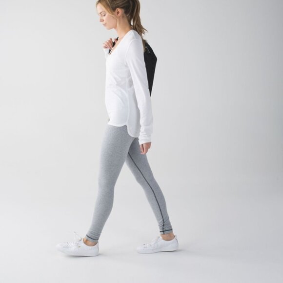 Lululemon Wunder Under Pant (Roll Down)Heathered Herringbone Heathered Black - Picture 4 of 10